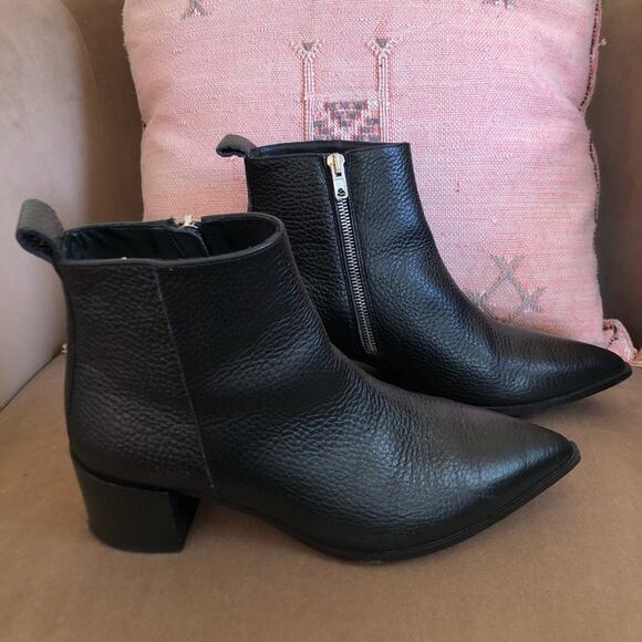 Everlane Boss Boots Black Pebbled Leather - Picture 7 of 13